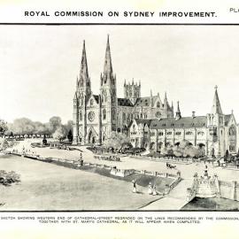Drawing - Royal Commission on Sydney Improvement - No 39 - Cathedral Street, 1909