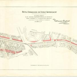 Map - Royal Commission on Sydney Improvement - No 48 - Oxford Street, circa 1908-1909