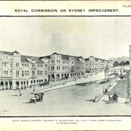 Drawing - Royal Commission on Sydney Improvement - No 51 - William Street tunnel, 1909