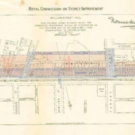 Map - Royal Commission on Sydney Improvement - No 53 - William Street, 1909