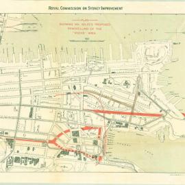 Map - Royal Commission on Sydney Improvement - No 54 - The Rocks, circa 1908-1909