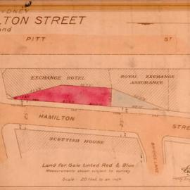 Map - Hamilton Street (now Tank Stream Way), Sydney, no date