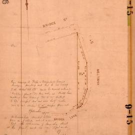 Map - Hamilton Street (now Tank Stream Way), Bridge Street, Bridge Lane, Sydney, 1924