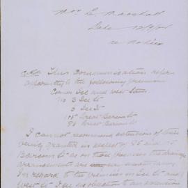 File - Request for extension of time for plumbing work, 1902