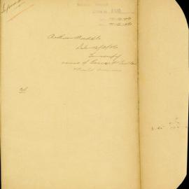 File - Request for verification of street names, 1906