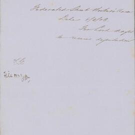 File - Request for deputation from Federated Street Workers Association, 1903