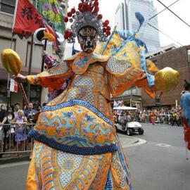Stilt dancer, Parade, Chinese New Year Festival, Sydney, 2008