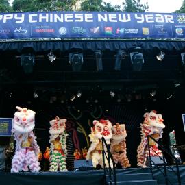 Dragon dancers, Chinese New Year, Belmore Park, Sydney, 2009