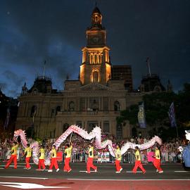 Dragon dancers, Chinese New Year Parade, George Street, Sydney, 2009