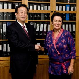 His Excellency Guo Gengmao and Lord Mayor Clover Moore, Chinese New Year, Sydney, 2009