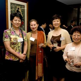 City of Sydney CEO Monica Barone with guests at launch function, Chinese New Year, Sydney, 2009