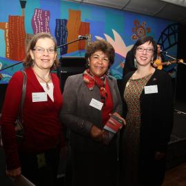 City staff with Margret Campbell, Barani Barrabugu launch and NAIDOC celebration, Lower Town Hall, 2011