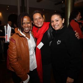 MC and guests at the Barani Barrabugu launch and NAIDOC celebration, Lower Town Hall, 2011