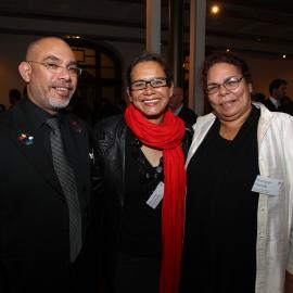 MC and guests at the Barani Barrabugu launch and NAIDOC celebration, Lower Town Hall, 2011