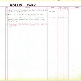 Park - Hollis Park, Wilson Street, Newtown, 1913-1968
