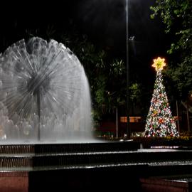 Fitzroy Gardens and the El Alamein Fountain at night, 2010