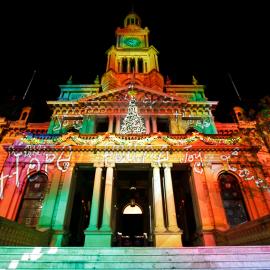 Town Hall projections, Christmas 2010