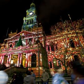 Sydney Town Hall lighting, Christmas, 2011