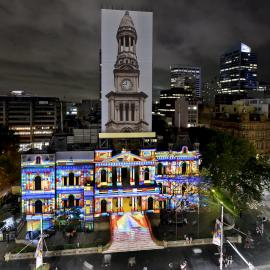 Christmas Illumination on the Sydney Town Hall , 2012