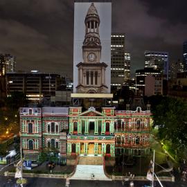 Christmas Illumination on the Sydney Town Hall , 2012