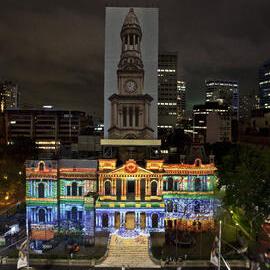 Christmas Illumination on the Sydney Town Hall , 2012
