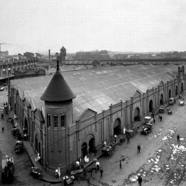 Site Fence Image - Municipal Fruit and Vegetable Markets, Haymarket, circa 1920