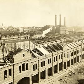 Site Fence Image - Construction of the Municipal Fruit Market, Quay Street Haymarket, 1913