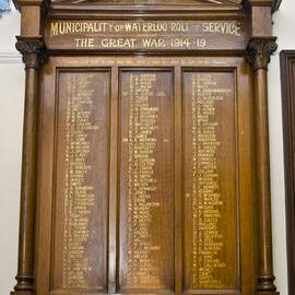 Waterloo Library WW1 Honour Board, Elizabeth Street Waterloo, 2014