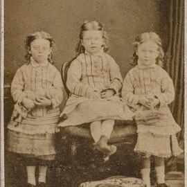 Studio portrait of the three daughters of Mayor John Harris, Bathurst Street Sydney, circa 1880