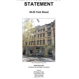 Heritage Impact Statement - 18-20 York Street Sydney, 2014