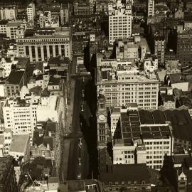 Site Fence Image - Martin Place Sydney, aerial view east, 1933