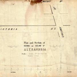 Plan and section of Victoria and Collins Sts Alexandria, page 2 [not dated]