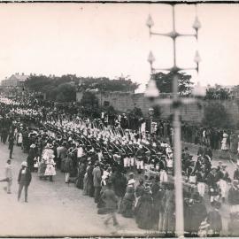 Site Fence Image - Soudan Contingent leaving Victoria Barracks, Oxford Street Paddington, 1885