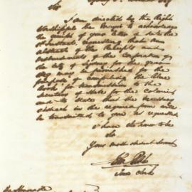 Letter - Transmittance of receipts and disbursements of Council for year 1849, 1849