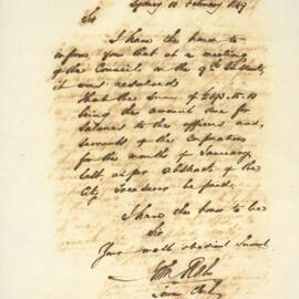 Letter - Request to prepare Bond of Surety for fencing contract, 1850