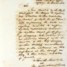 Letter - Eighteen labourers were only authorised for employment for 18 days, 1850