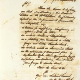 Letter - Notification of reports of the Improvement Committee adopted at the Council meeting, 1850