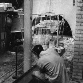 Operating a machine, Paddington Town Hall, Oxford Street Paddington, circa 1976-1977