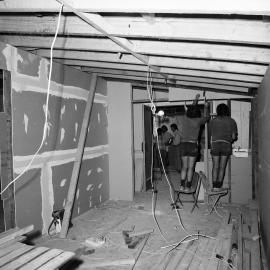 Small space during renovation, Paddington Town Hall, Oxford Street Paddington, circa 1976-1977