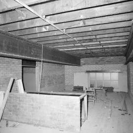 Mezzanine area renovation, Paddington Town Hall, Oxford Street Paddington, circa 1976-1977