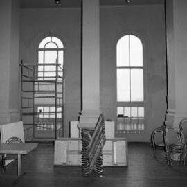 High ceiling and arched windows Paddington Town Hall, Oxford Street Paddington, circa 1976-1977
