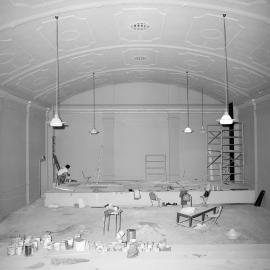 Hall with decorative arched ceiling, Paddington Town Hall, Oxford Street Paddington, circa 1976-1977