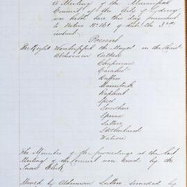 Minutes of Council - Meeting no. 0169, 06 Jan 1862 [Municipal Council of Sydney]