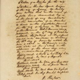Letter - Polling for a Legislative Council Member may be held at listed venues, 1851