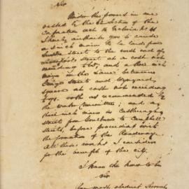 Letter - Three inch mains to be laid in three areas within the City, 1851