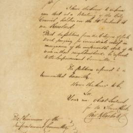 Letter - Petition requesting action on the impassable state of the road , 1850