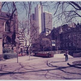 Sydney Square with Sydney Town Hall and Town Hall House, circa 1977