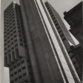 Town Hall House looking skyward, Kent Street Sydney, circa 1977
