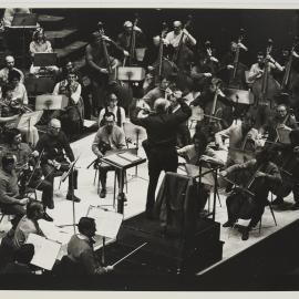 Orchestra playing in Centennial Hall, Sydney Town Hall, circa 1973