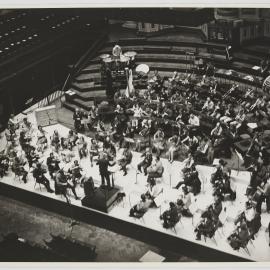 Orchestra playing in Centennial Hall, Sydney Town Hall, circa 1973